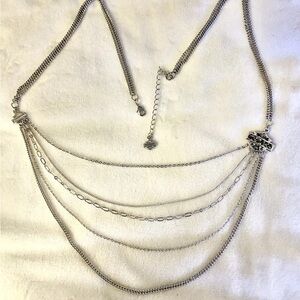 Rare Harley Davidson Necklace Bar and Shield Pendant Multi Chain Silver New